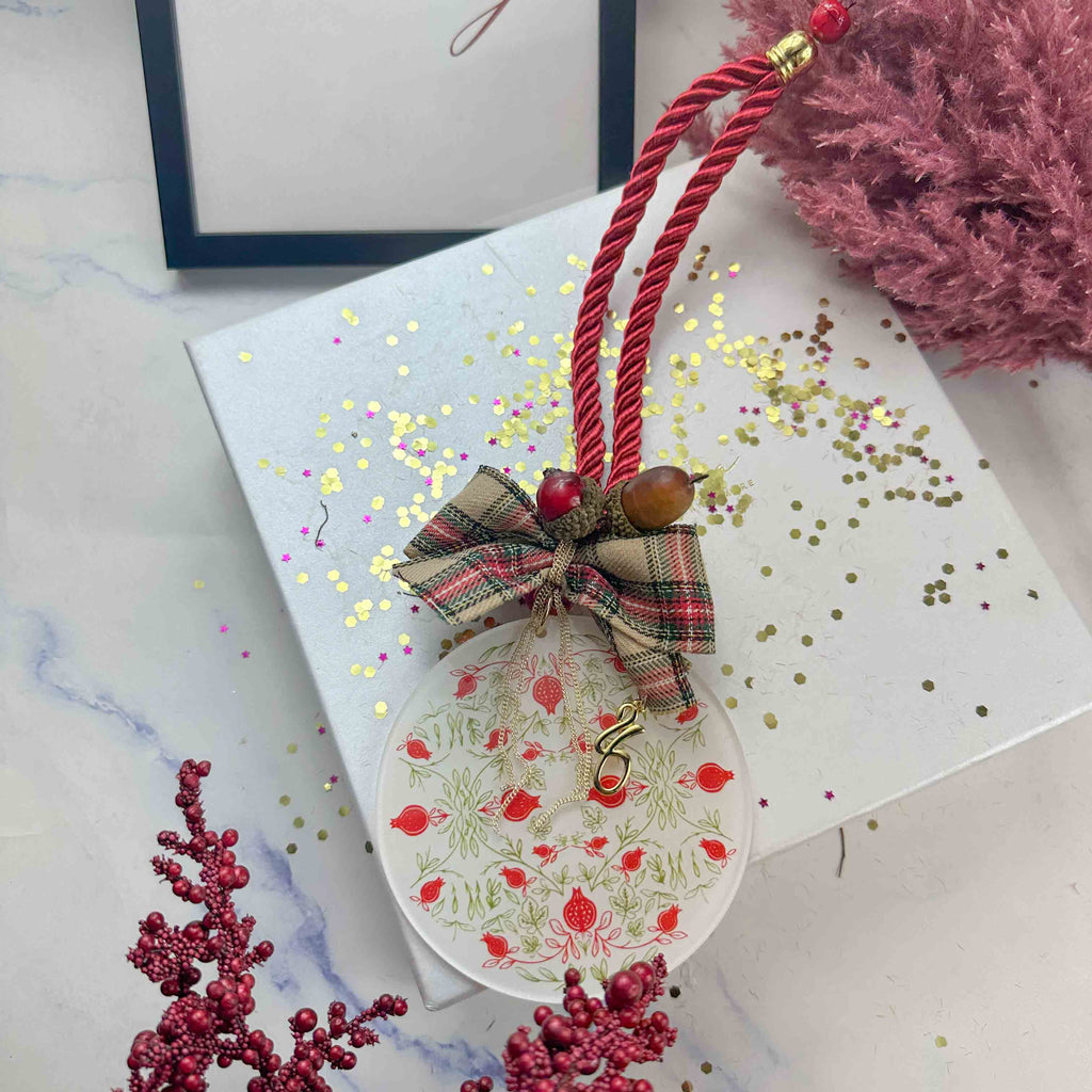 Γούρι 2026 με Καρό Κορδέλα Και Μεταξωτό Κορδόνι