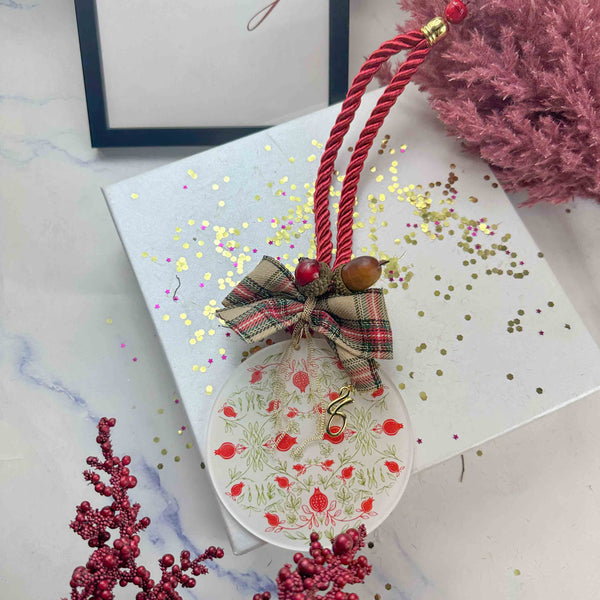 Γούρι 2026 με Καρό Κορδέλα Και Μεταξωτό Κορδόνι