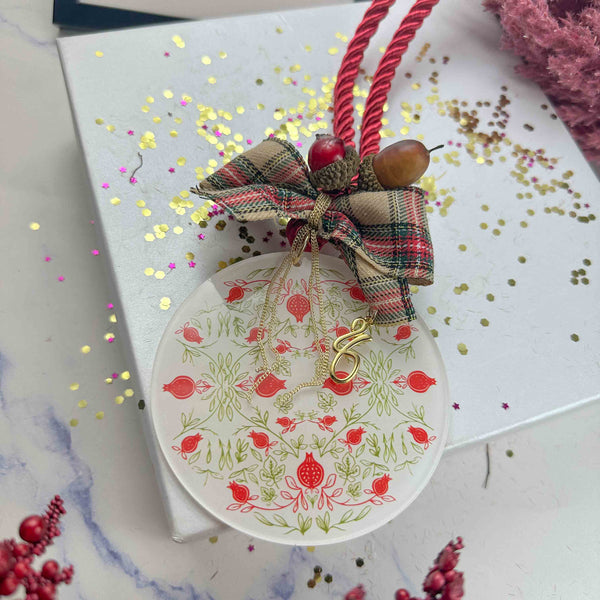 Γούρι 2026 με Καρό Κορδέλα Και Μεταξωτό Κορδόνι