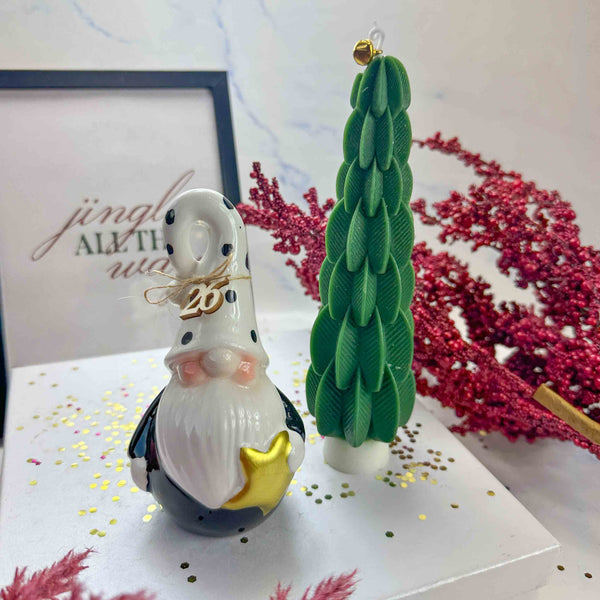 Σετ Γούρι 2026 με Κεραμικό Αγιοβασιλάκι & Αρωματικό Κερί Δέντρο – Γούρι Πρωτοχρονιάς