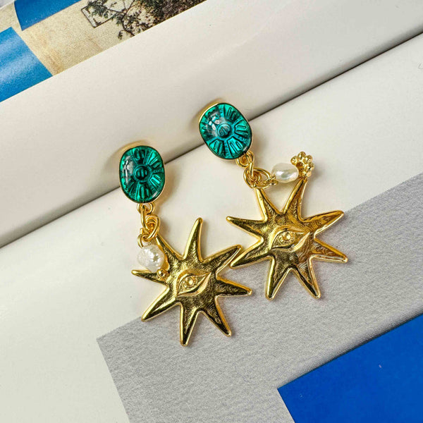 Σκουλαρίκια καρφωτα Sun Eye