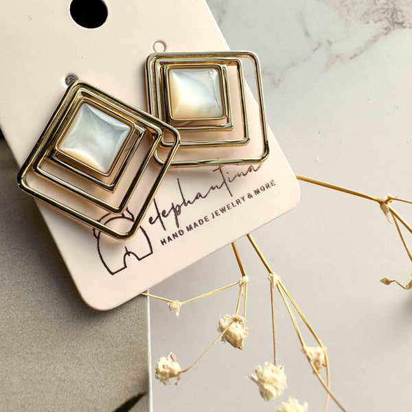 Σκουλαρίκια Art Deco με φίλντισι