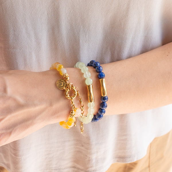 Βραχιόλι μπάρα με ημιπολύτιμη πέτρα αχάτη