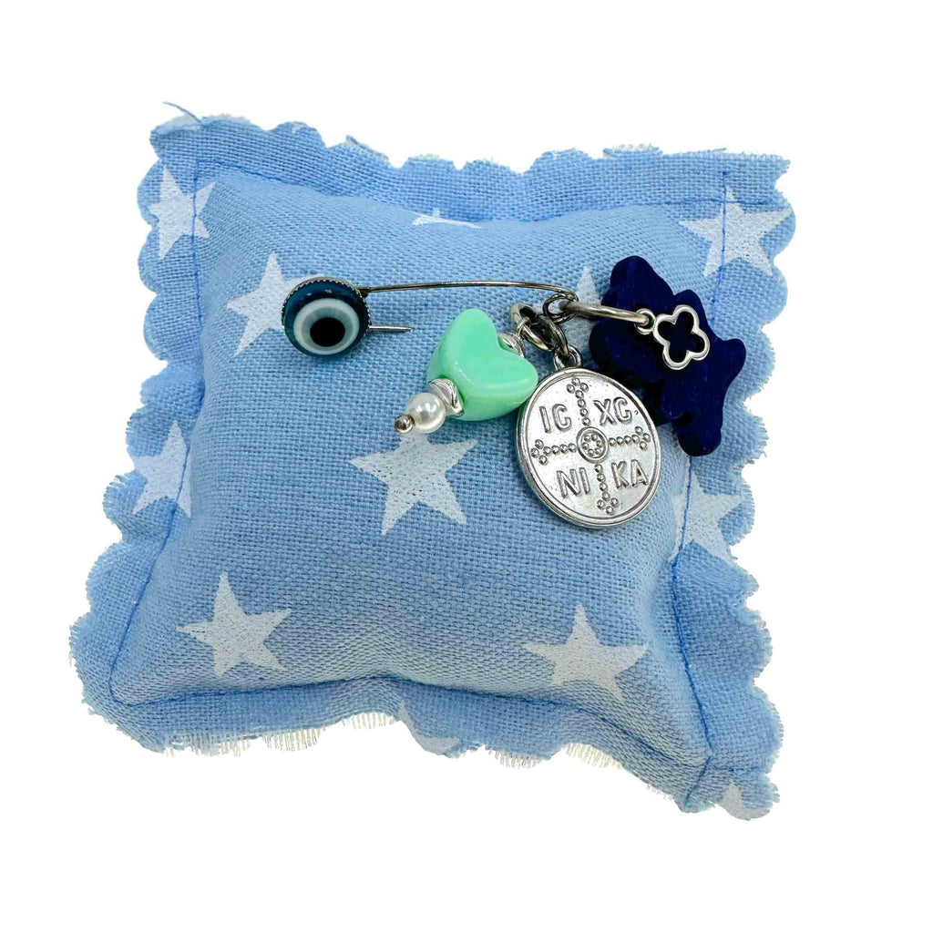 Παραμάνα Βρεφική για Αγόρι με Φυλαχτό, Ματάκι και Αρκουδάκι