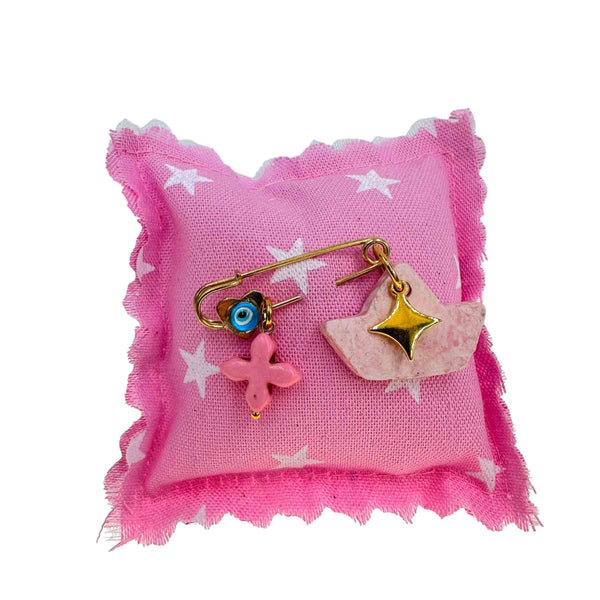 Παραμάνα Βρεφική με Ροζ Καραβάκι και Ματάκι Για Κορίτσι