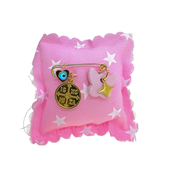 Παραμάνα Βρεφική IC XC NIKA με Πεταλούδα από Χαολίτη Για Κορίτσι