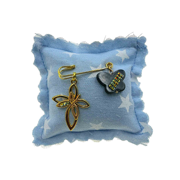 Παραμάνα Βρεφική με Περίτεχνο Σταυρό για Αγόρι