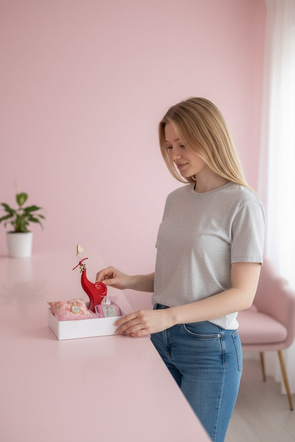 Baby Kit Νεογέννητου Κοριτσιού – Κεραμικός Ελέφαντας με Καρδιά, Παραμάνα IC XC NIKA & Εικόνα Παναγίας