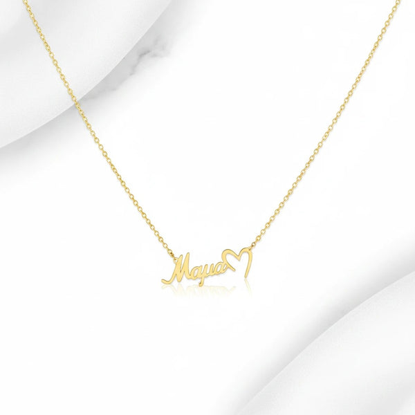 Gold stainless steel necklace with 