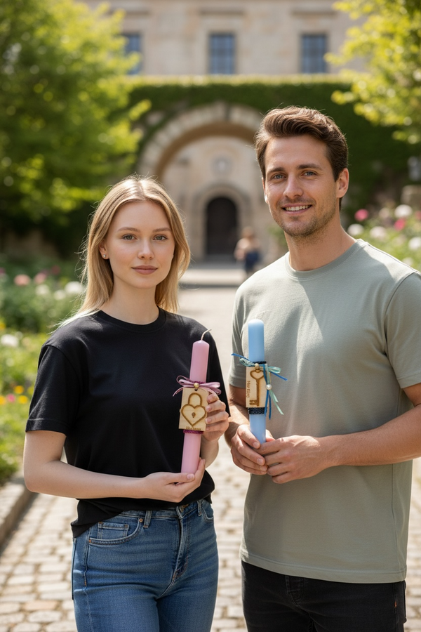 Πασχαλινό Σετ Λαμπάδων για Ζευγάρια – 