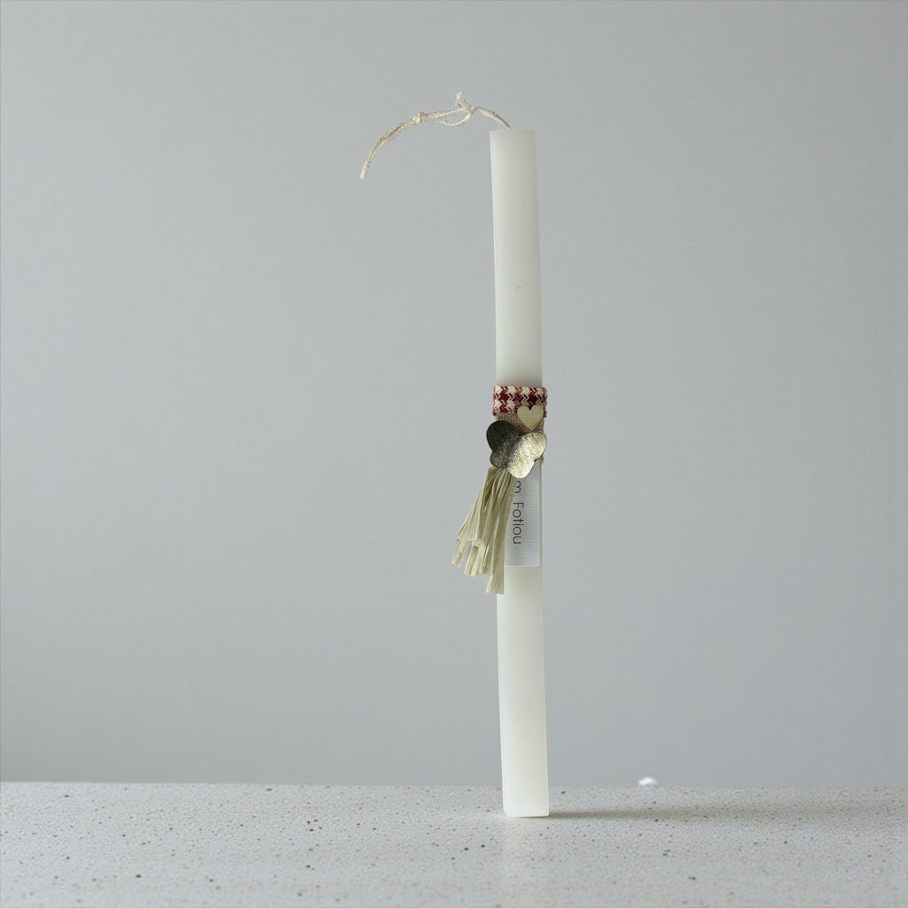 Λαμπάδα με Πεταλούδα και Φυσική Φούντα