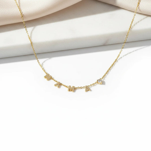 Gold plated necklace with 