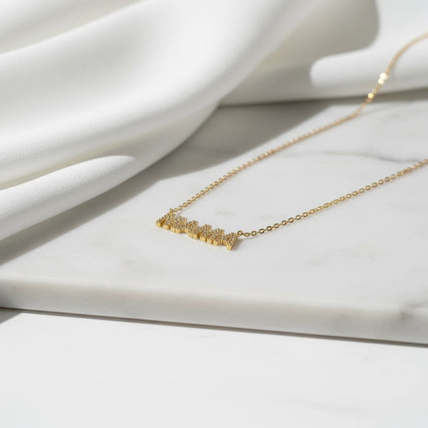 elephantina.gr gold plated stainless steel necklace with 