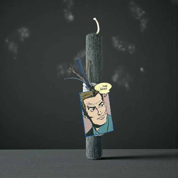 Ανδρική Πασχαλινή Λαμπάδα “The Boss” με Pop Art Σχέδιο