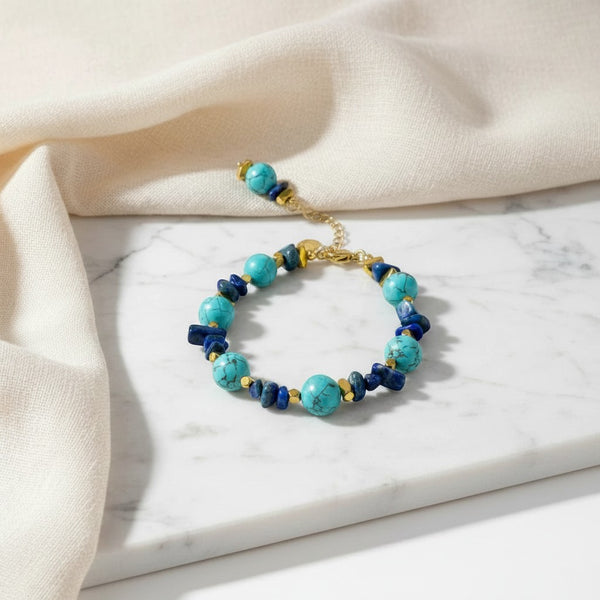 Βραχιόλι Με Lapis Lazuli και Τυρκουάζ Χαολίτες