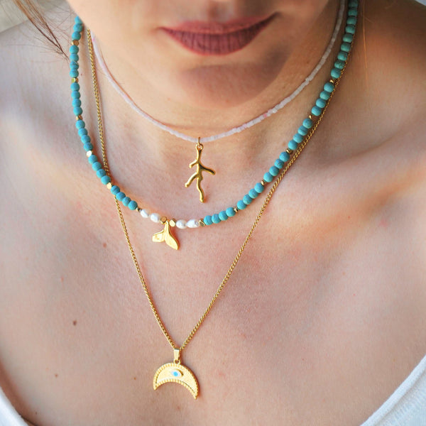 Κολιέ με χαολίτες και γοργονάκι