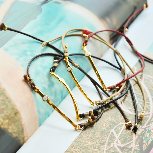 Βραχιόλι Ταυτότητα σε δερμάτινο κορδόνι