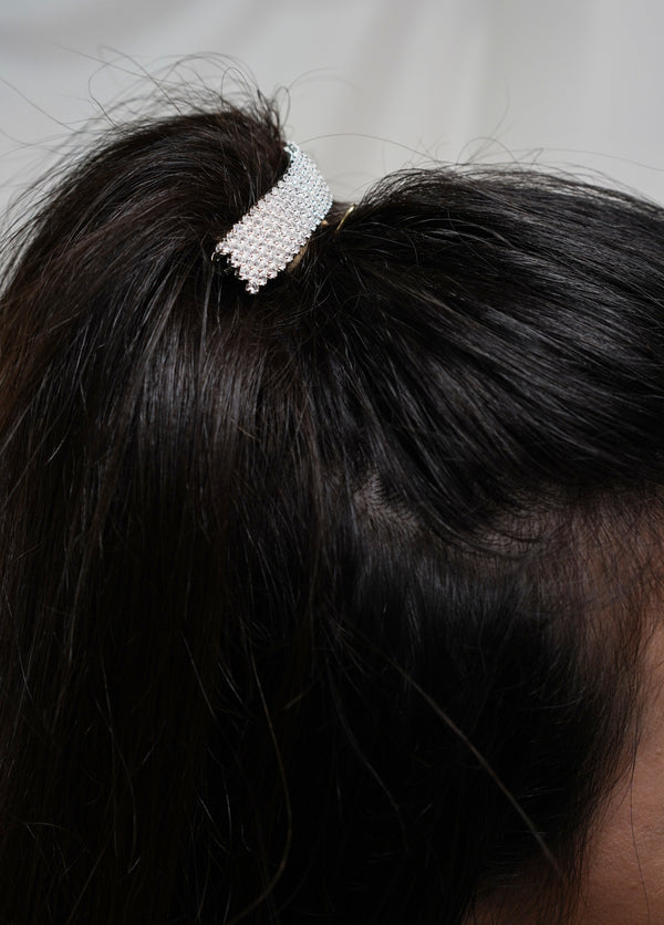 Τσιμπιδάκι Μπαρέτα μαλλιών με σχέδιο ''classic'' με διακόσμηση από στρας
