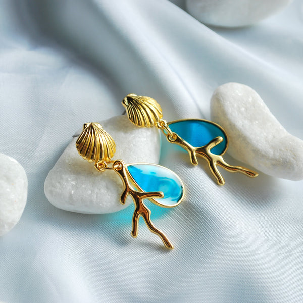 Σκουλαρίκια καρφωτά κοχύλια