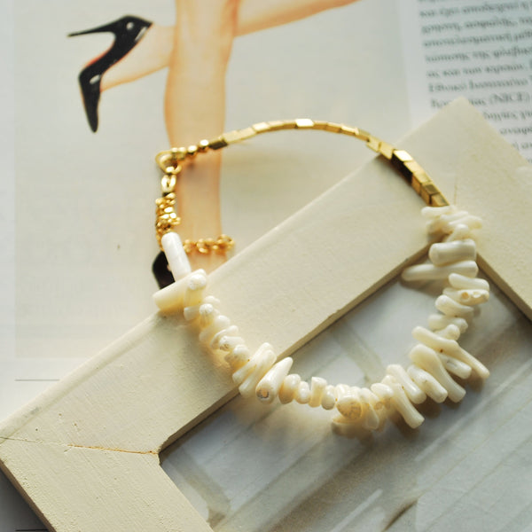 Βραχιόλι ποδιού με ημιπολύτιμες πέτρες