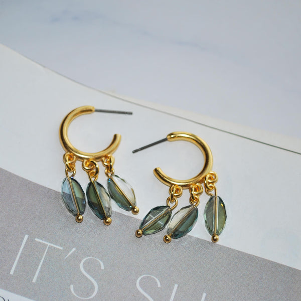 Kρικάκια με ιριδίζον πράσινο-γκρι κρύσταλλο