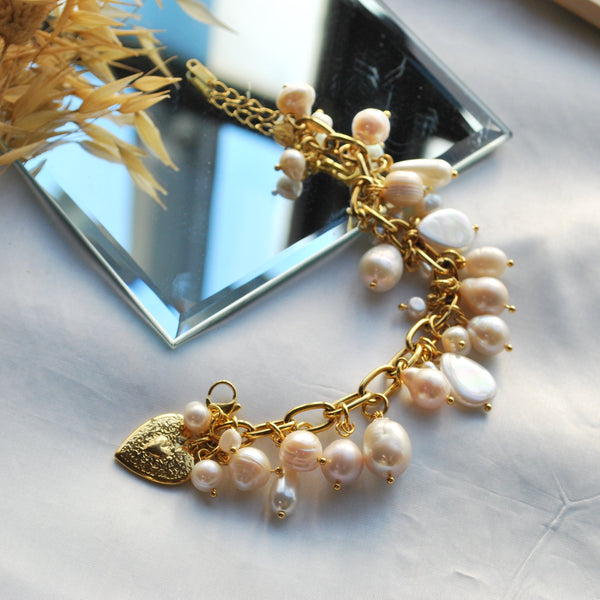 Βραχιόλι με mix μαργαριτάρια καλλιέργειας