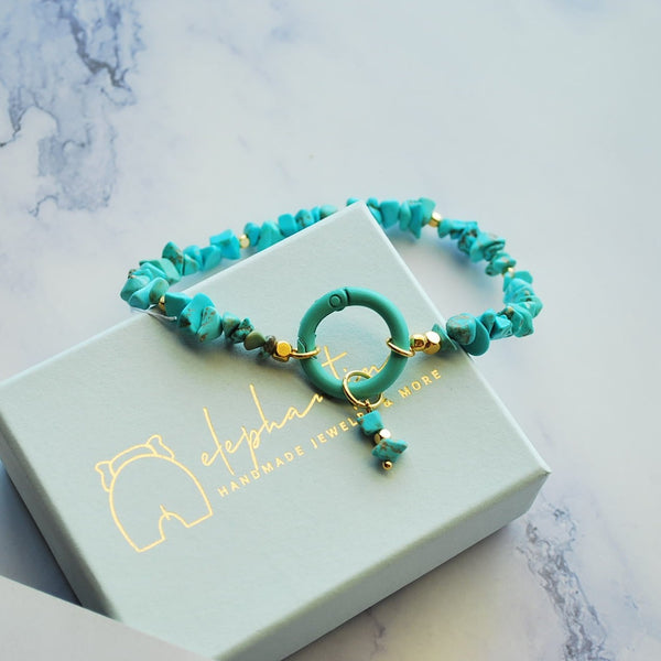 Βραχιόλι με τσιπς Χαολίτη και κούμπωμα ασφαλείας