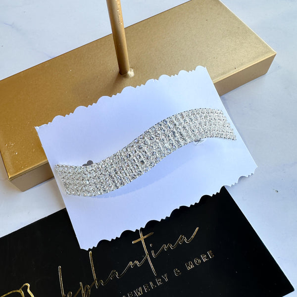 Τσιμπιδάκι Μπαρέτα μαλλιών με σχέδιο ''wave'' & διακόσμηση από στρας