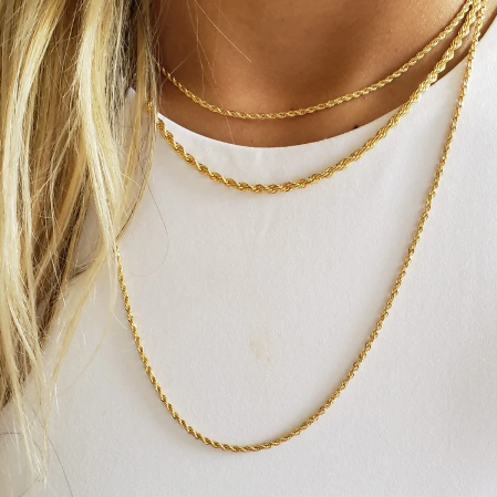 Κολιέ Επιχρυσωμένη Ατσάλινη Αλυσίδα λεπτή Φίδι